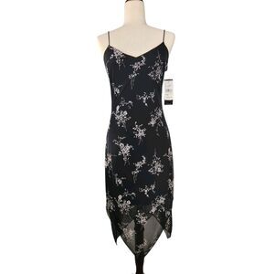 Vintage Byer Too! Dress Medium Floral Handkerchief Hem Whimsigoth Fairy Y2K